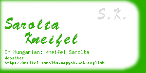 sarolta kneifel business card